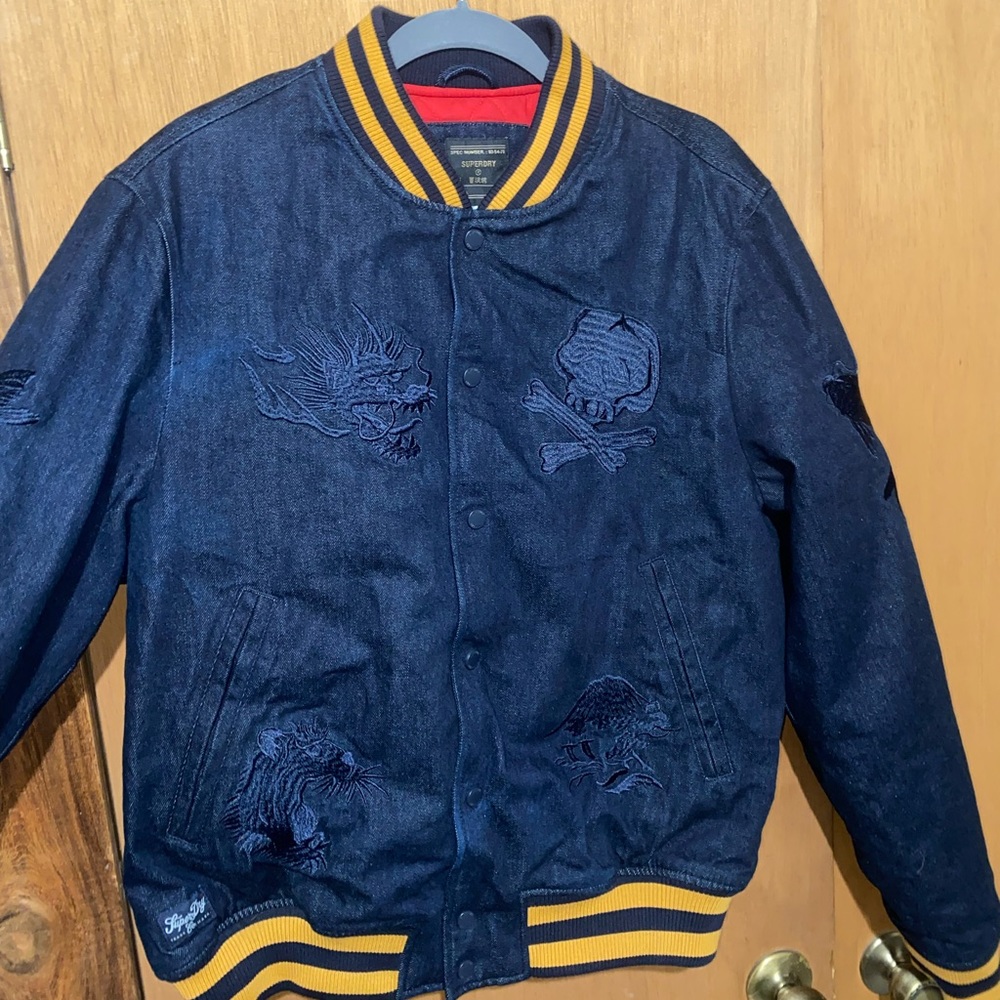 Blue and Yellow Bomber Jacket 'Superdry'